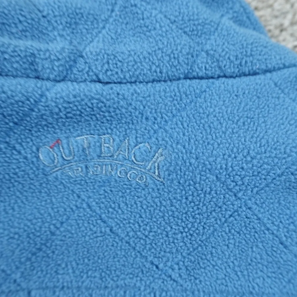 Outback Trading Jacket Womens XL Blue Fleece Full Zip Outdoor Western Rodeo Coat